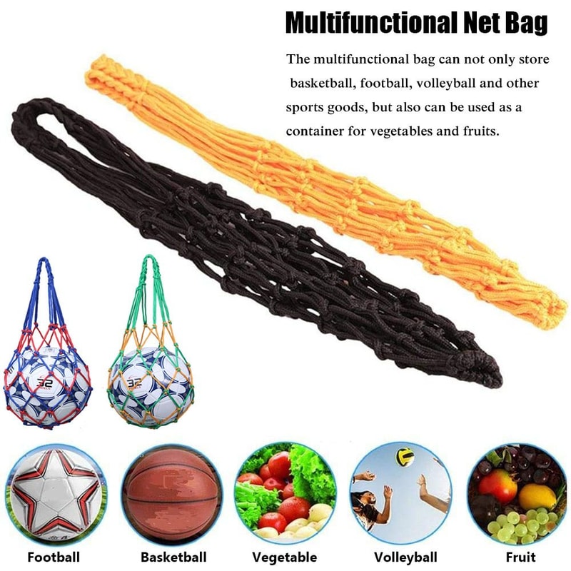 Football Ball Carrying Mesh Bag Durable Nylon Weaving Net Volleyball Bag Portable Sports Equipment 3