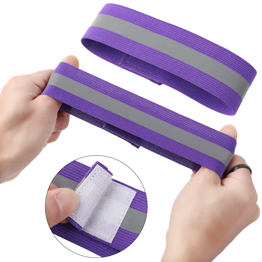 Elasticated Reflective Band Wristband For Hand Ankle Leg Night Safety Alert Cycling And Sports Warn 2