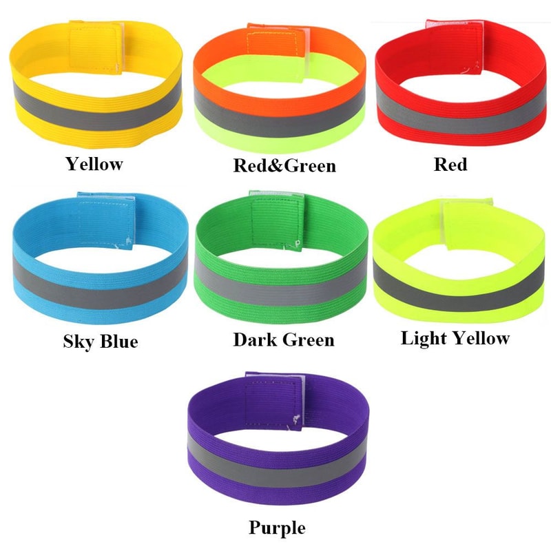 Elasticated Reflective Band Wristband For Hand Ankle Leg Night Safety Alert Cycling And Sports Warn 4