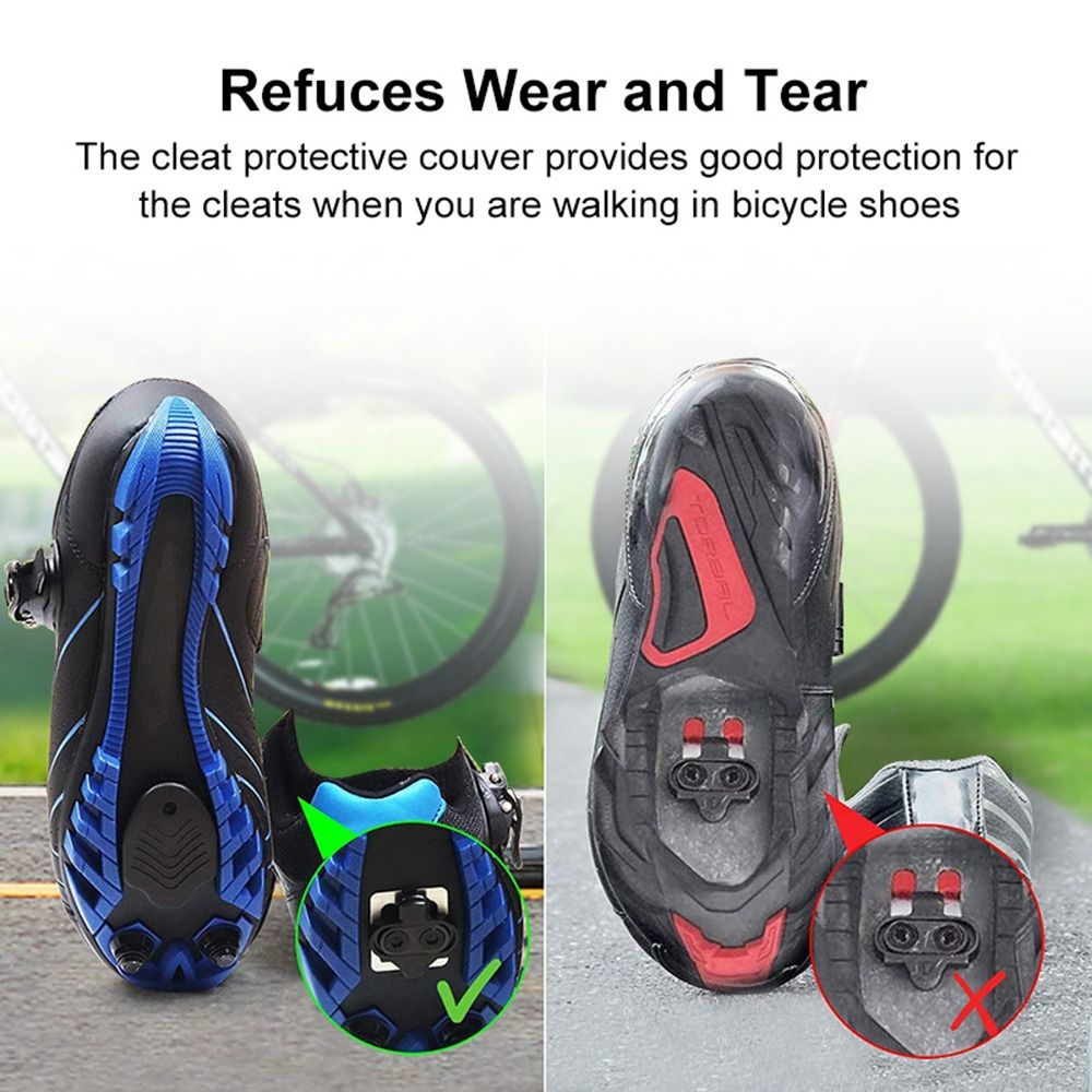 Unisex Wear-resistant SPD Cleat Covers, Plastic Anti-slip Bike Cleat Lock, Protective Sleeve for Cycling