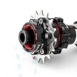 high-quality aluminum alloy single speed conversion kit with freewheel bike sprocket in black, red, gold, and silver