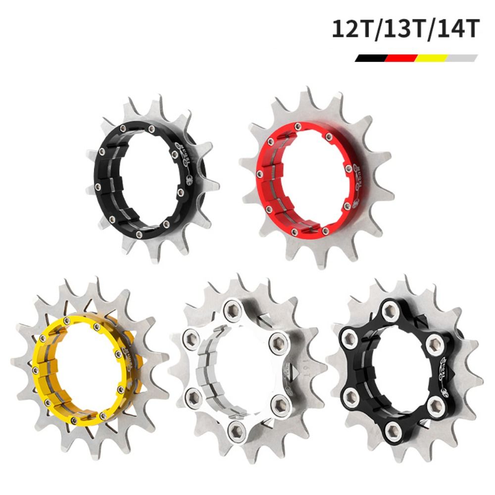 High-Quality Aluminum Alloy Single Speed Conversion Kit with Freewheel Bike Sprocket in Black, Red, Gold, and Silver