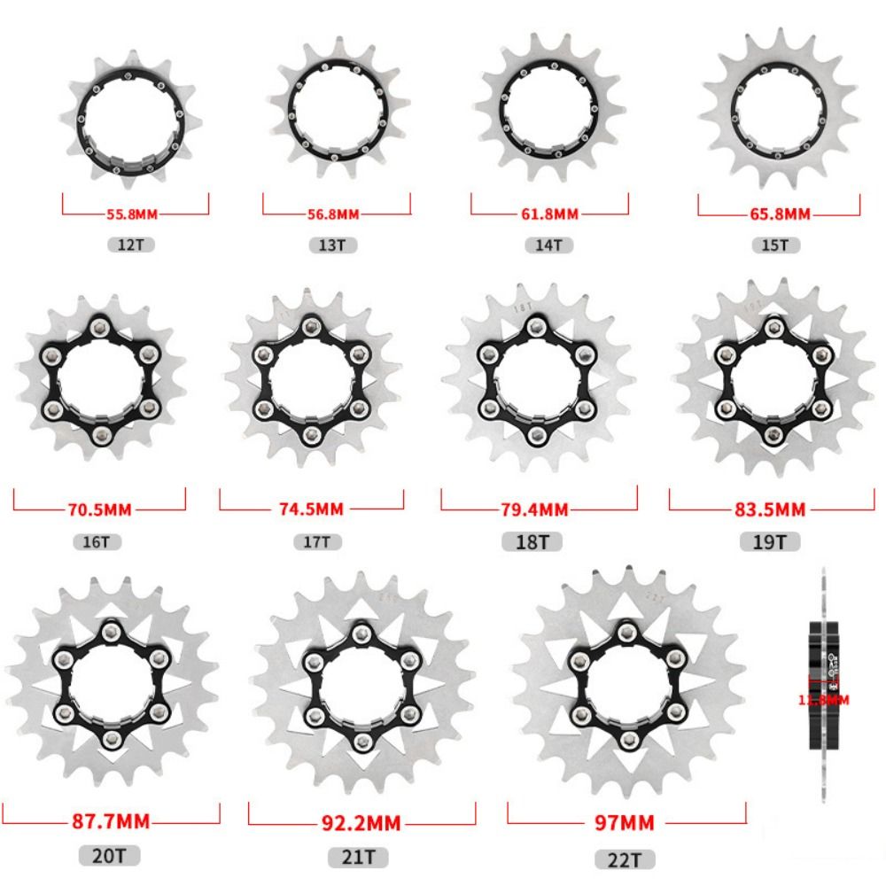High-Quality Aluminum Alloy Single Speed Conversion Kit with Freewheel Bike Sprocket in Black, Red, Gold, and Silver
