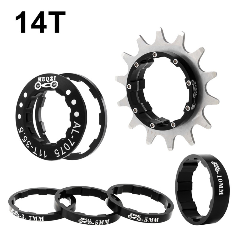 High-Quality Aluminum Alloy Single Speed Conversion Kit with Freewheel Bike Sprocket in Black, Red, Gold, and Silver