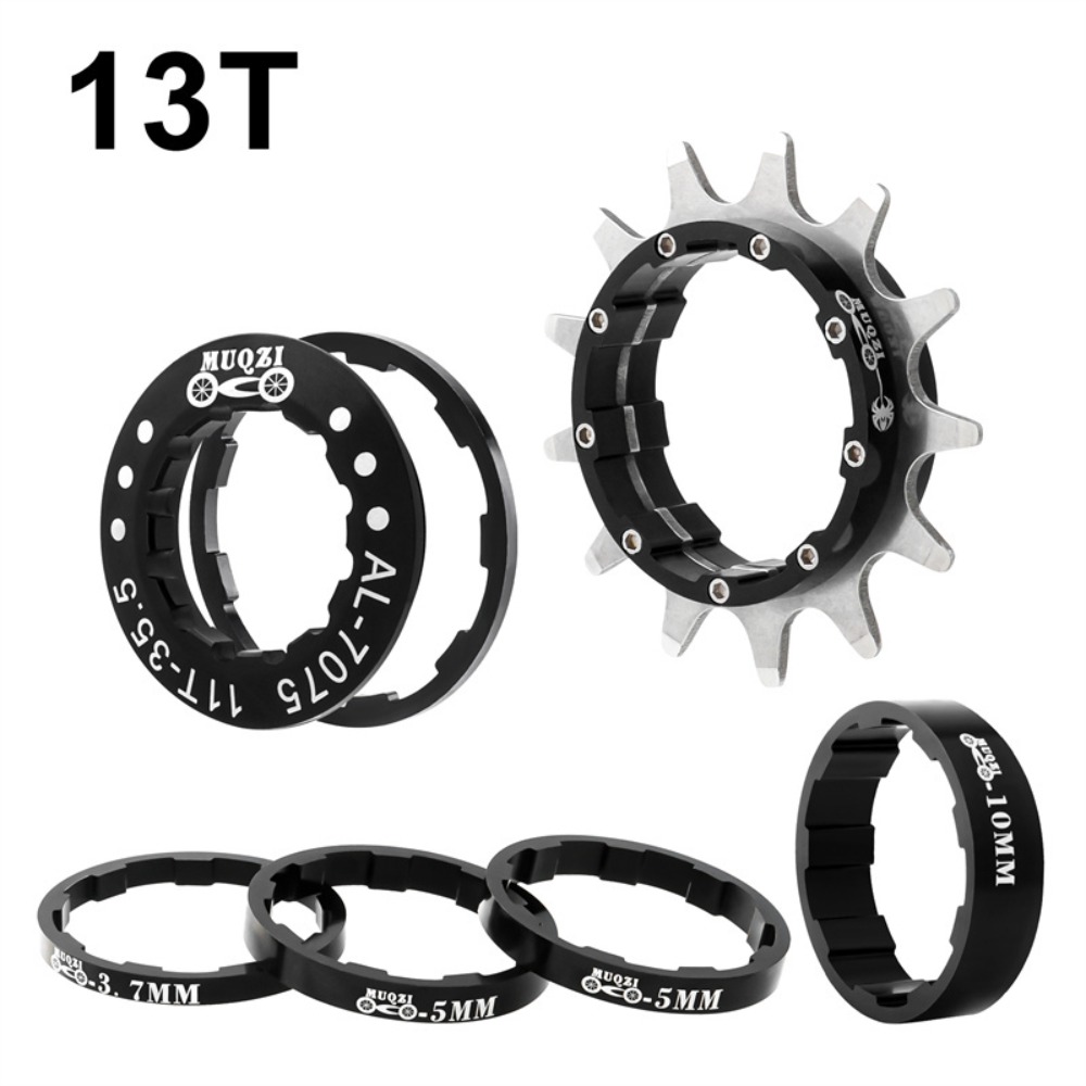 High-Quality Aluminum Alloy Single Speed Conversion Kit with Freewheel Bike Sprocket in Black, Red, Gold, and Silver
