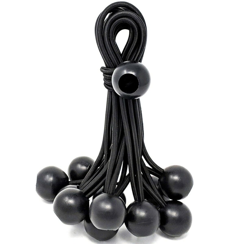 Black Ball Bungee Pack Shock Elastic Tie Loop Trailer Ropes Securing Buckle Backpack Accessories Ou 6