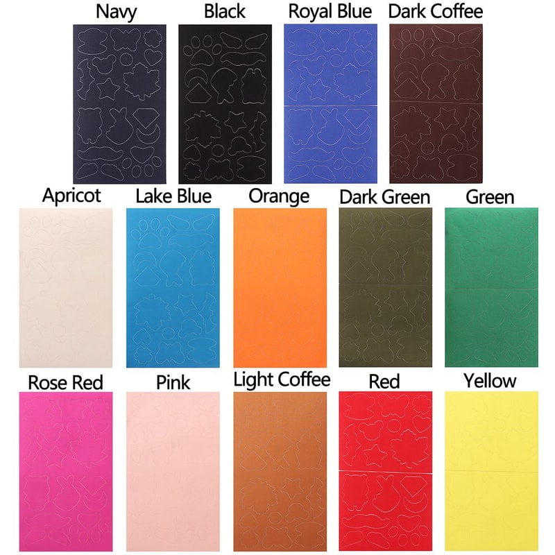 Waterproof Colorful PVC Patches, Self Adhesive Repair Kit for Holes and Rips in Tent, Raincoat, Umbrella, Cloth