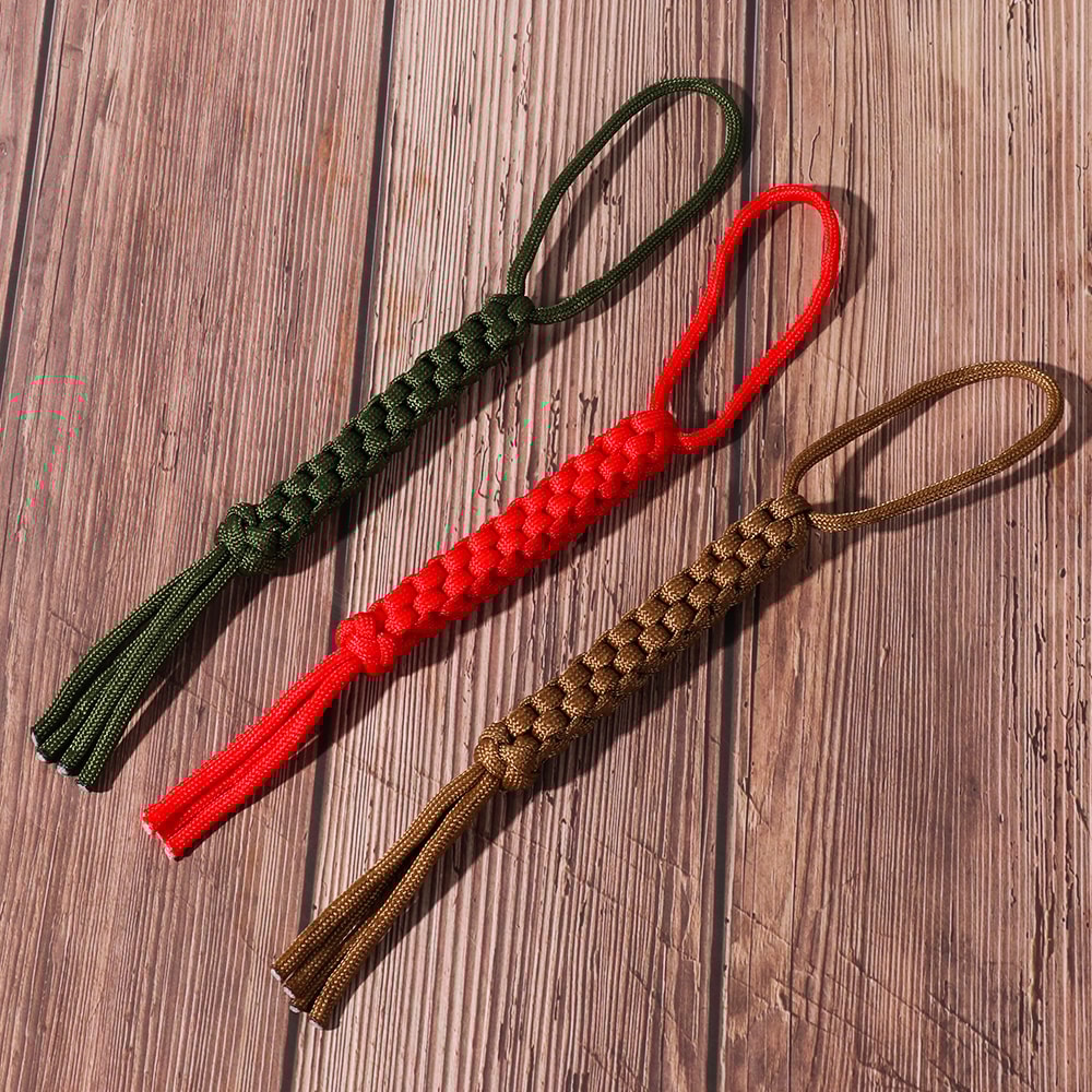 Paracord Rope DIY Keychain Pendant, Knot Nylon Chain, Survival Outdoor Camping Tool