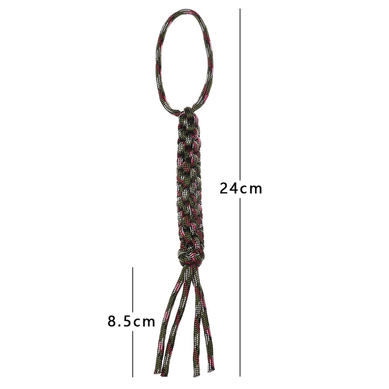 Paracord Rope DIY Keychain Pendant, Knot Nylon Chain, Survival Outdoor Camping Tool