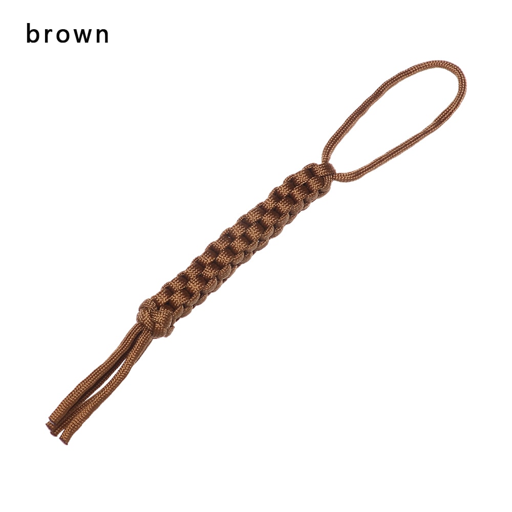 Paracord Rope DIY Keychain Pendant, Knot Nylon Chain, Survival Outdoor Camping Tool