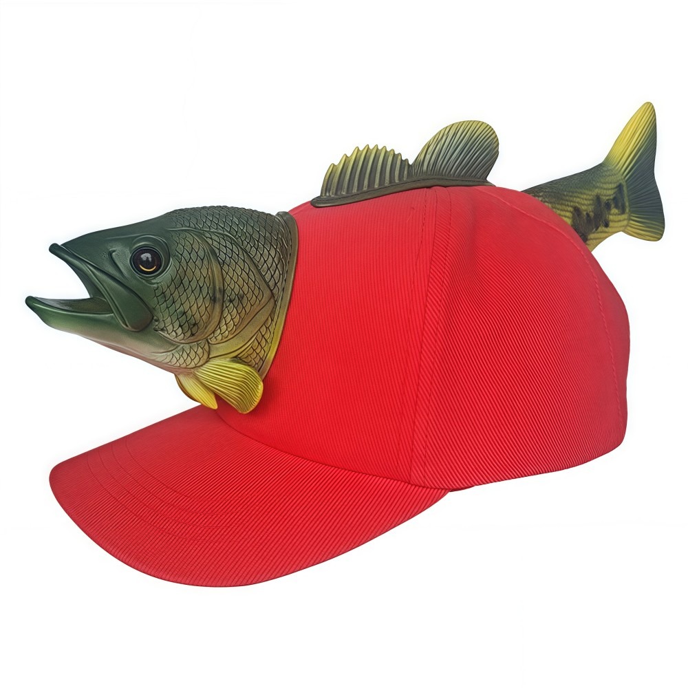 Novelty Fishing Hat Breathable, Fish Animal Trucker Hat Mesh One Size Adjustable Fit Baseball Cap for Men Women