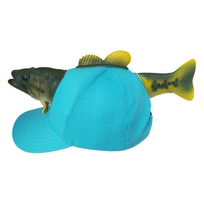 Novelty Fishing Hat Breathable, Fish Animal Trucker Hat Mesh One Size Adjustable Fit Baseball Cap for Men Women