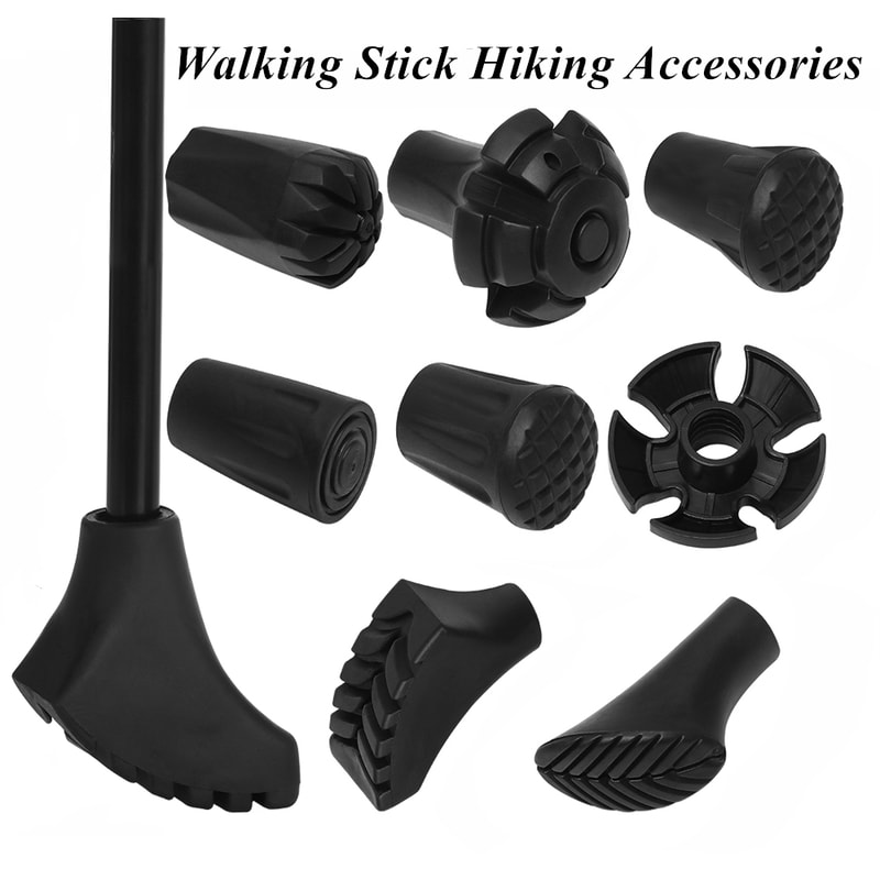 Telescopic Alpenstock Walking Stick Replacement Tips, Trek Pole Protectors