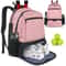Durable Zipper Closure Tennis Backpack, Large Capacity, Reversible Tennis Racket Bag with Shoe Pocket