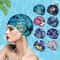 Elastic Nylon Turban Swimming Cap Flowers Printed Long Hair Cap Men Women Pool Bathing Hat Sports A 0