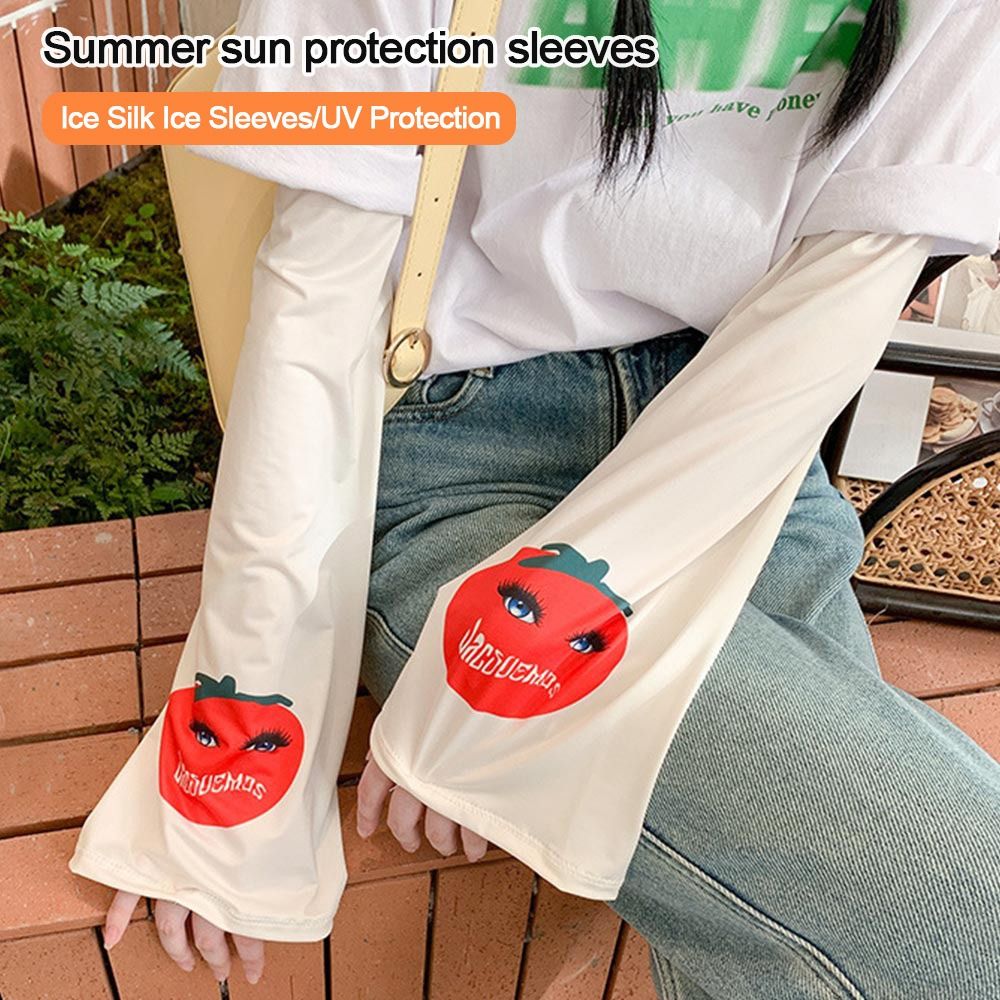 Outdoor Driving Arm Cover Fashion Gauze Sun Protection Sleeves AntiSunburn Womens Loose Arm Protect 1