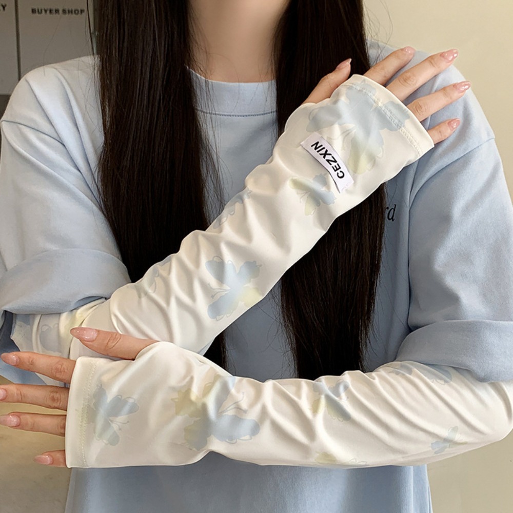 Outdoor Driving Arm Cover Fashion Gauze Sun Protection Sleeves AntiSunburn Womens Loose Arm Protect 13