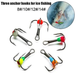 durable high carbon steel fishing three-jaw hook, sinking bait fishing tackle tools