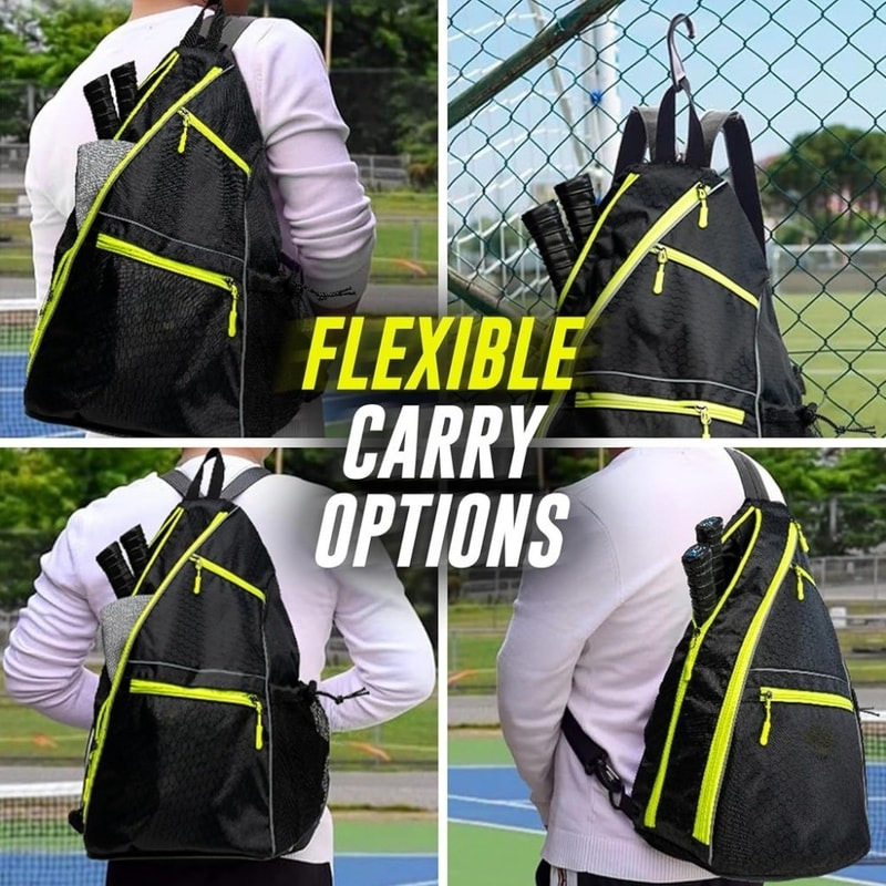 Large Capacity Pickleball Backpack Adjustable Waterproof Bag For Pickleball Rackets Men And Women 4