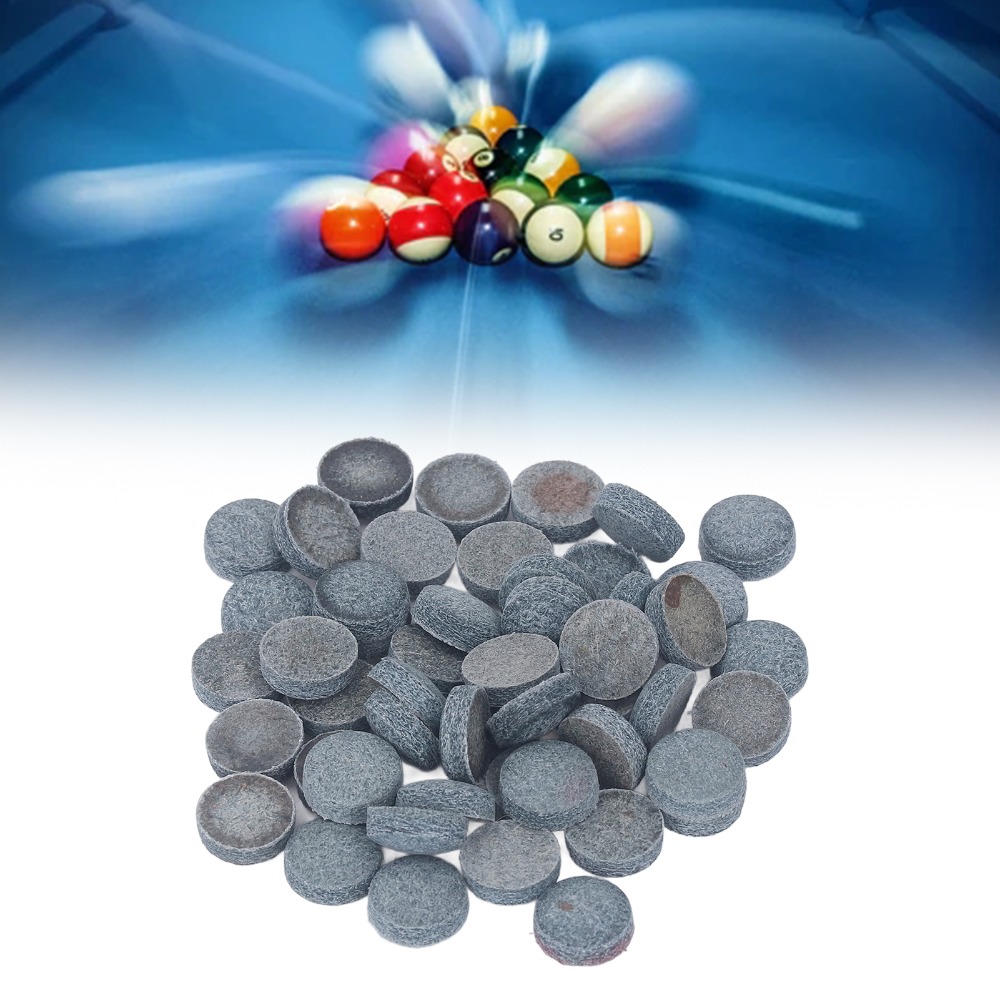 Replacement Pool Cues, Leather Billiard Pool Cue Tips Storage Box, Glue-on Snooker Cue Tips, Multiple Sizes