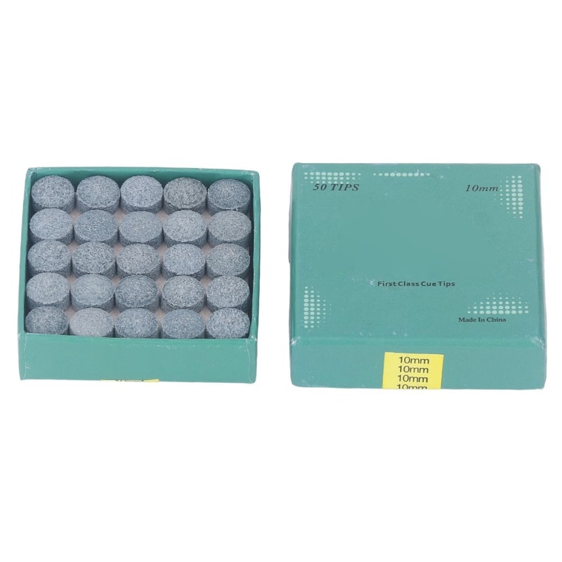 Replacement Pool Cues, Leather Billiard Pool Cue Tips Storage Box, Glue-on Snooker Cue Tips, Multiple Sizes