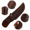 Leather Knife Sheath With Waist Belt Buckle, Pocket Multi-function Tool Knife Protective Cover, Flashlight Case for Outd