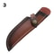 Leather Knife Sheath With Waist Belt Buckle, Pocket Multi-function Tool Knife Protective Cover, Flashlight Case for Outd