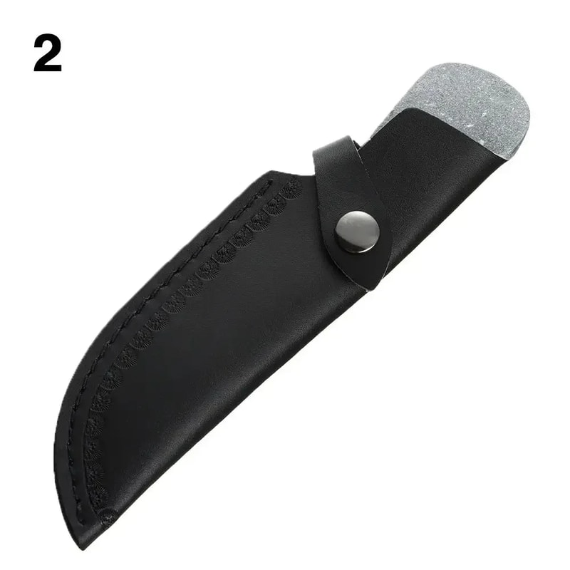 Leather Knife Sheath With Waist Belt Buckle, Pocket Multi-function Tool Knife Protective Cover, Flashlight Case for Outd