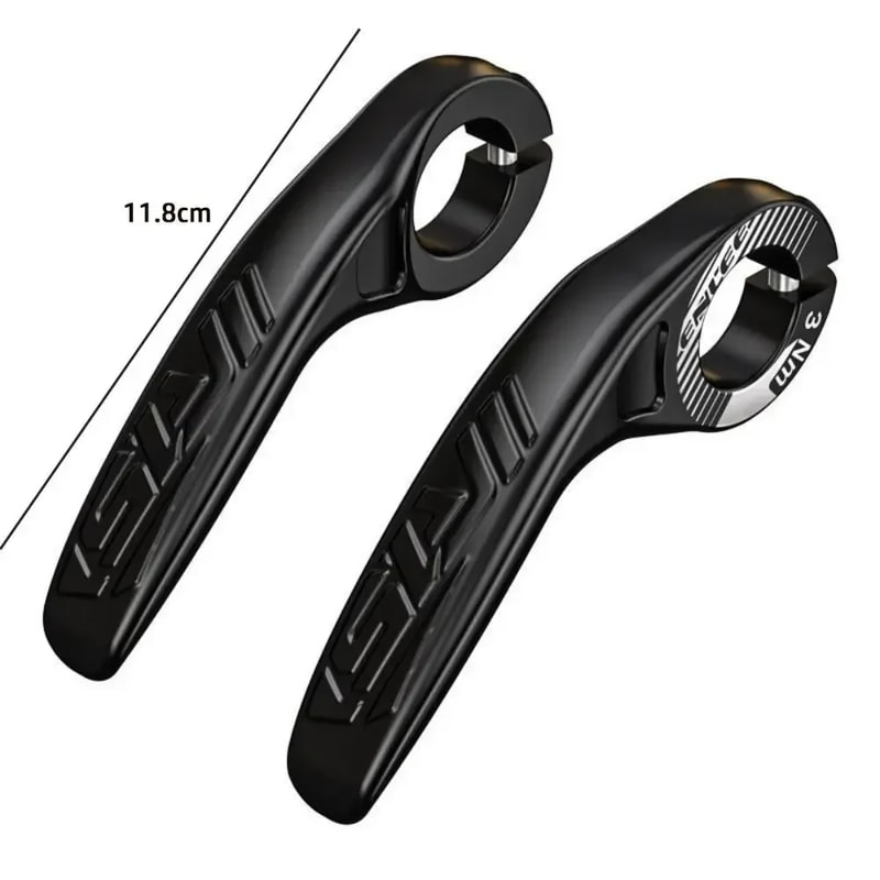 Adjustable Cow Horn Handle, Plastic Bike Cycling Handle Grips for Auxiliary Bicycle Handlebar, Anti-Slip