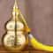 Chinese Brass Feng Shui Wu Lou Gourd Desk Statue Retro Dragon Ornament