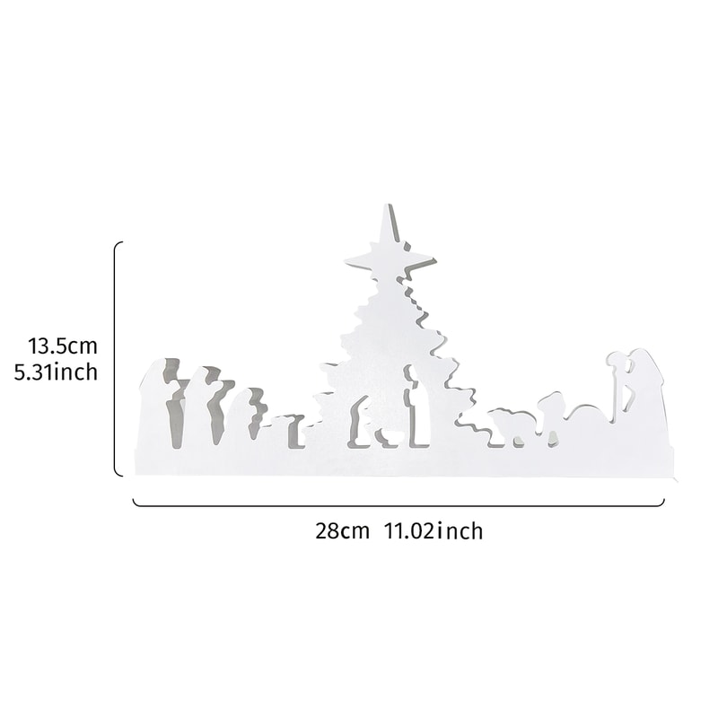 White Snowflake Board Christmas Desktop Decorative Item 2