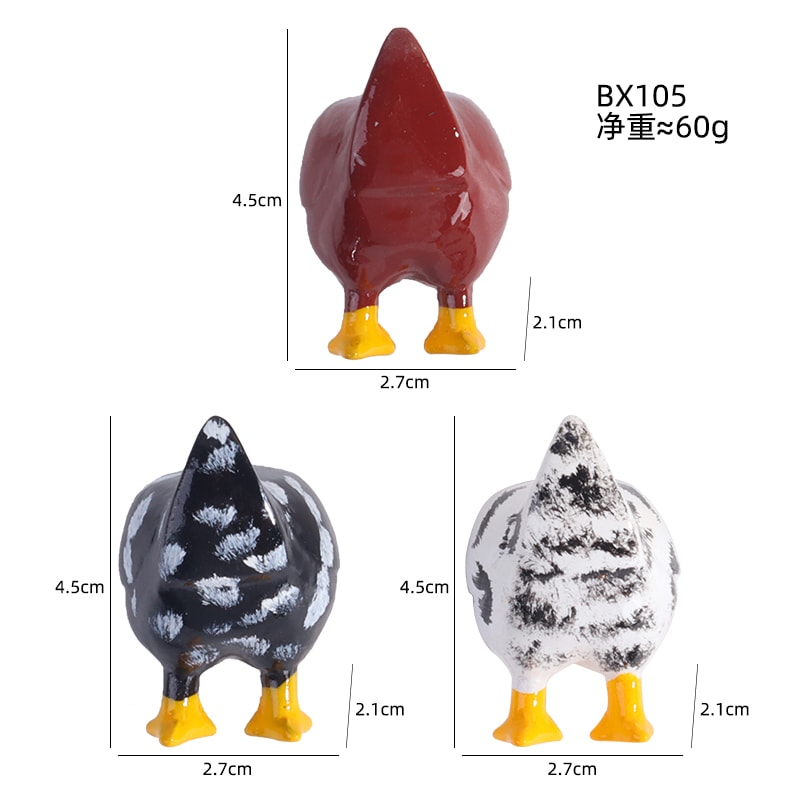 Funny Chicken Butt Fridge Magnet, Creative Resin Decorative Sticker, Party Gift for Home