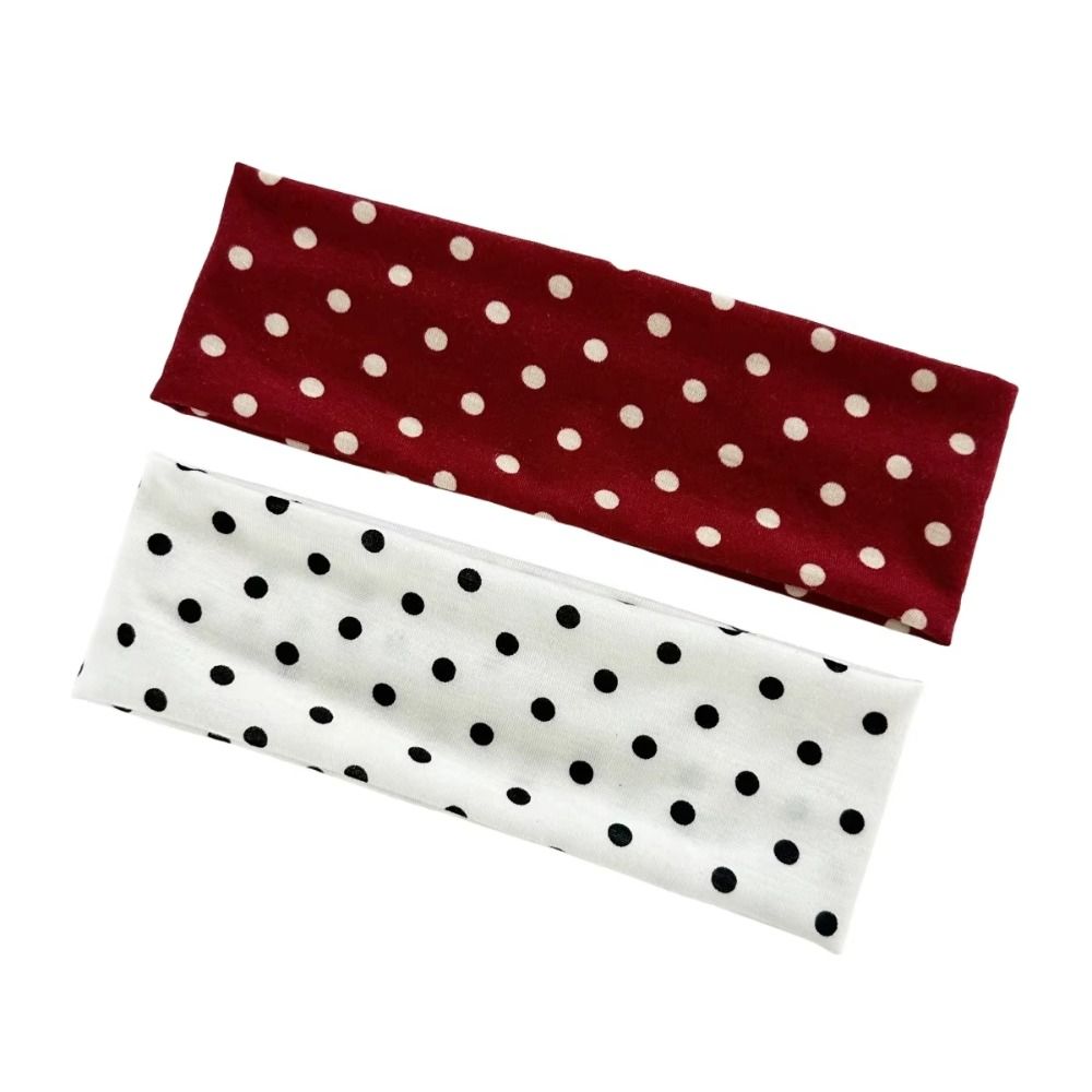 Sweat-absorbent Sport Hairband Hair for workouts, Durable Polka Dot Yoga Headband Elastic, Accessories Makeup Headband