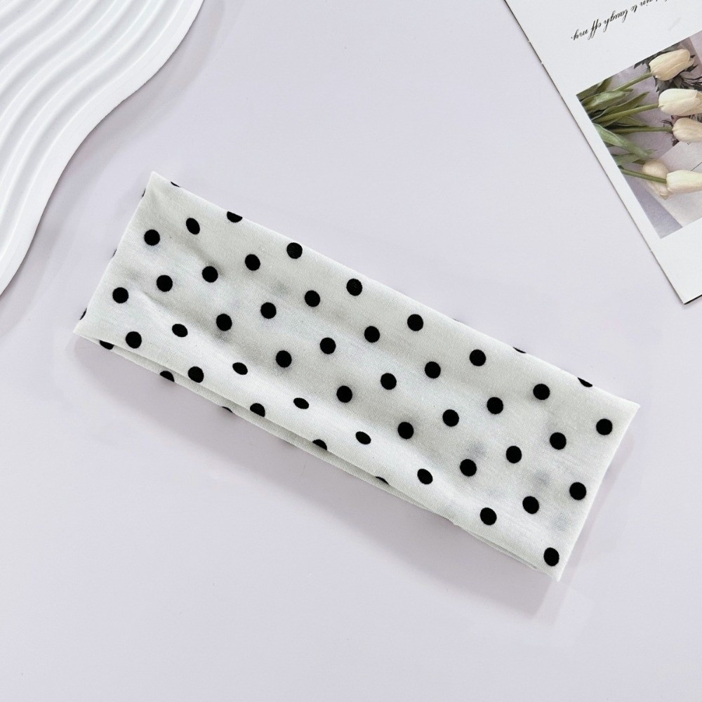 Sweat-absorbent Sport Hairband Hair for workouts, Durable Polka Dot Yoga Headband Elastic, Accessories Makeup Headband