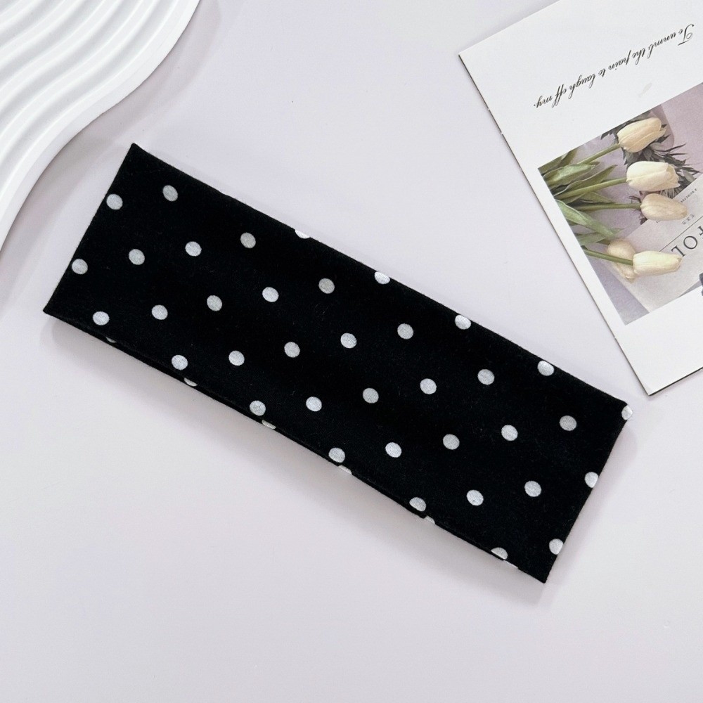 Sweat-absorbent Sport Hairband Hair for workouts, Durable Polka Dot Yoga Headband Elastic, Accessories Makeup Headband