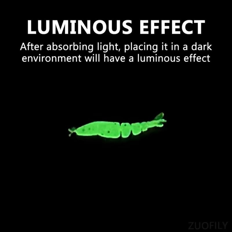 Lure Glowing Effect Bait Weight Soft Silicone Glowing Fishing Lure Luminous Design For Bass Trout 2