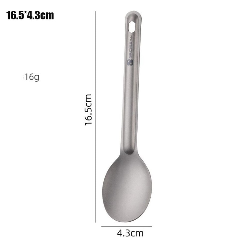 Long Handle Outdoor Camping High Quality Portable Titanium Spoon Fork Light Titanium Cookware Outdo 5