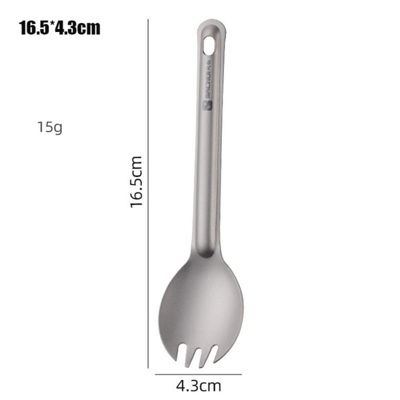 Long Handle Outdoor Camping High Quality Portable Titanium Spoon Fork Light Titanium Cookware Outdo 6