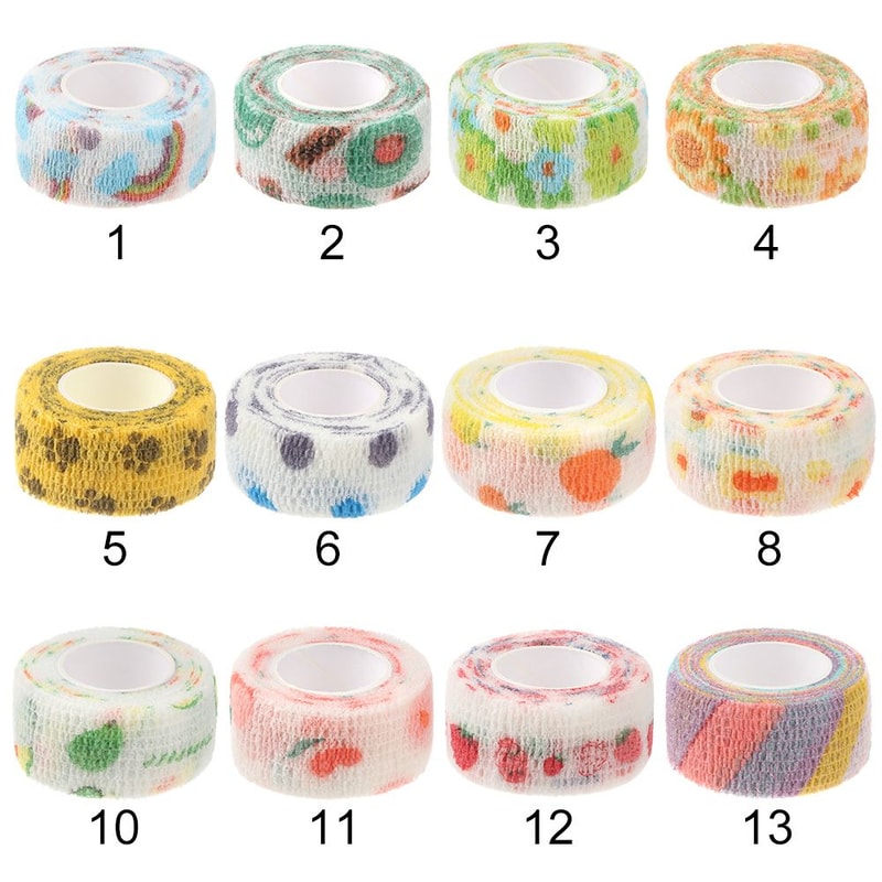 Printed Medical Self Adhesive Elastic Bandage Wrap Tape Finger Joint And Knee First Aid Kit Pet Tap 4