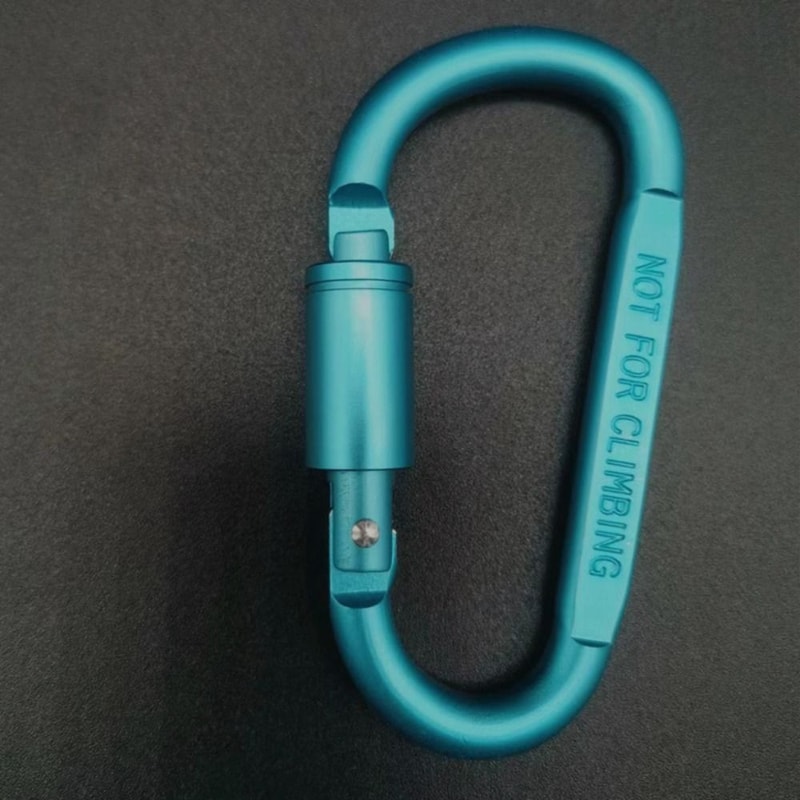 Aluminium Alloy with Lock Safety, High Quality Multi Colors Sports Keychain, D-shape Carabiner Outdoor Tool