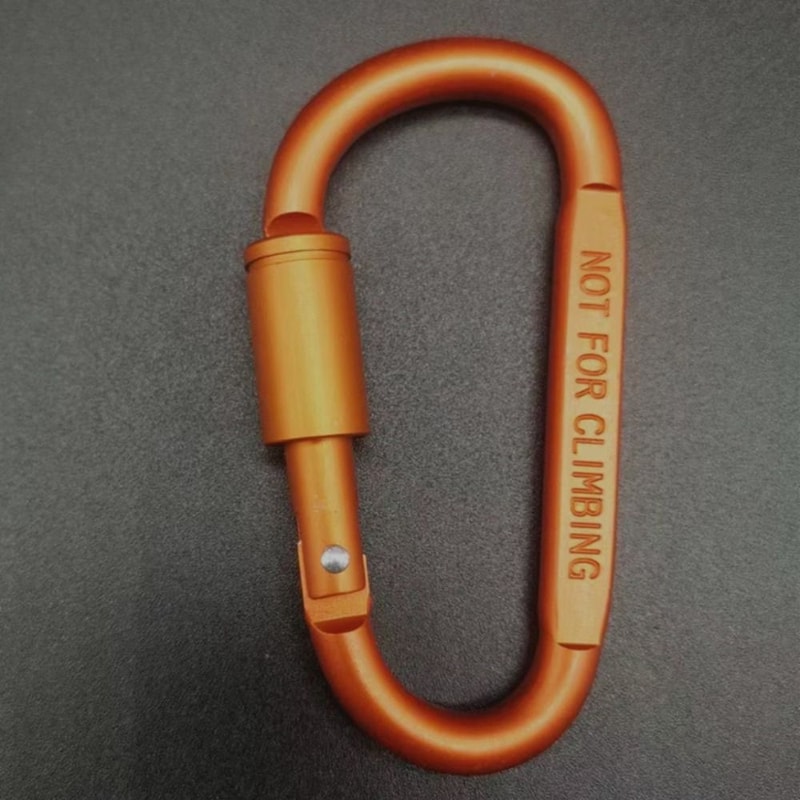 Aluminium Alloy with Lock Safety, High Quality Multi Colors Sports Keychain, D-shape Carabiner Outdoor Tool