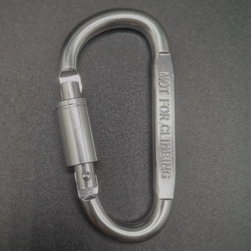 Aluminium Alloy with Lock Safety, High Quality Multi Colors Sports Keychain, D-shape Carabiner Outdoor Tool