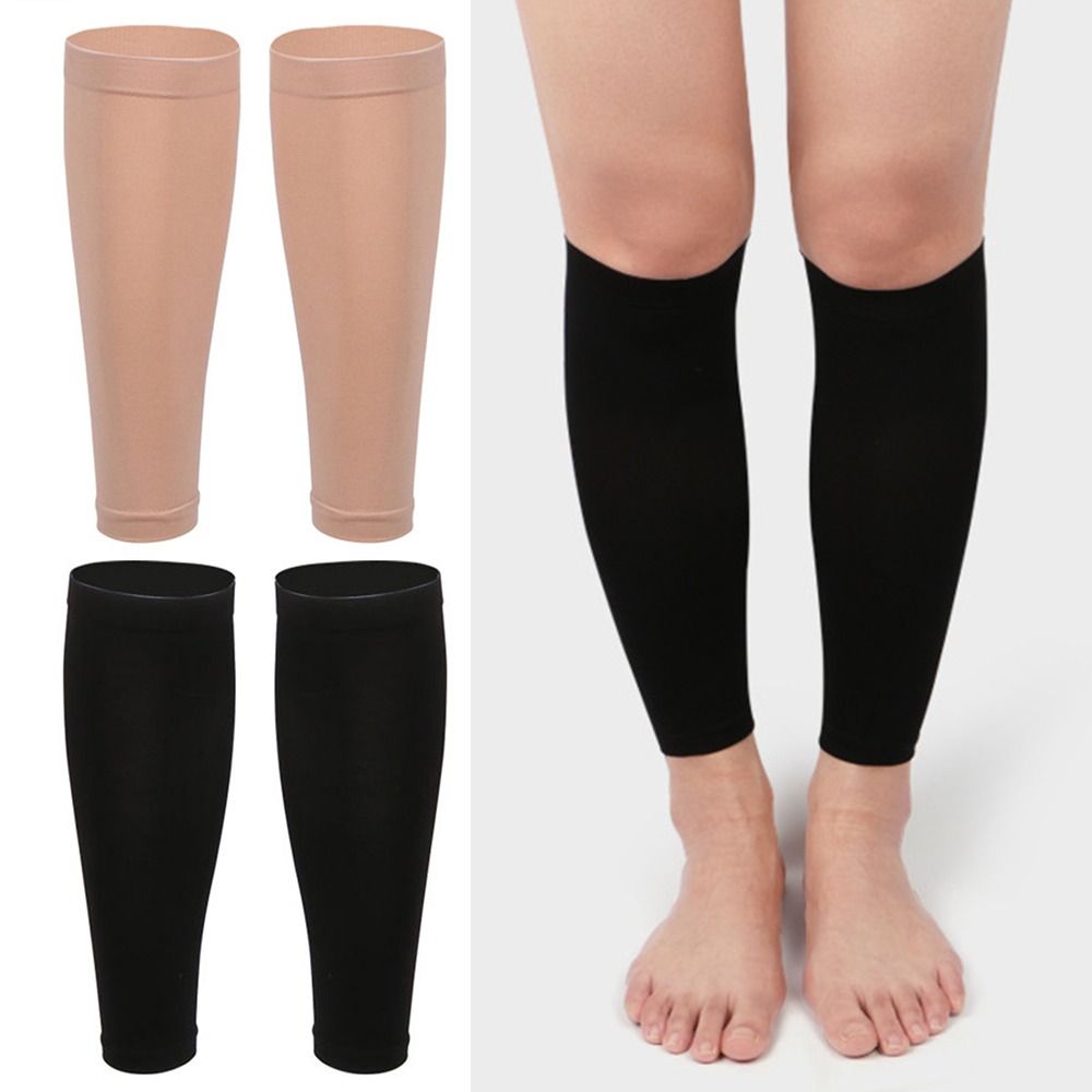 Footless Compression Socks, Nylon Sports Calf Support, Breathable Stretching Leg Sleeves, Running