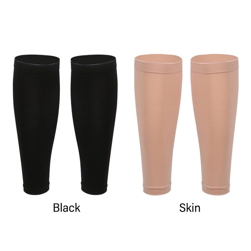 Footless Compression Socks, Nylon Sports Calf Support, Breathable Stretching Leg Sleeves, Running