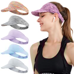 lightweight tie dye visor outdoor sunscreen hat for women and men, adjustable quick dry golf cap