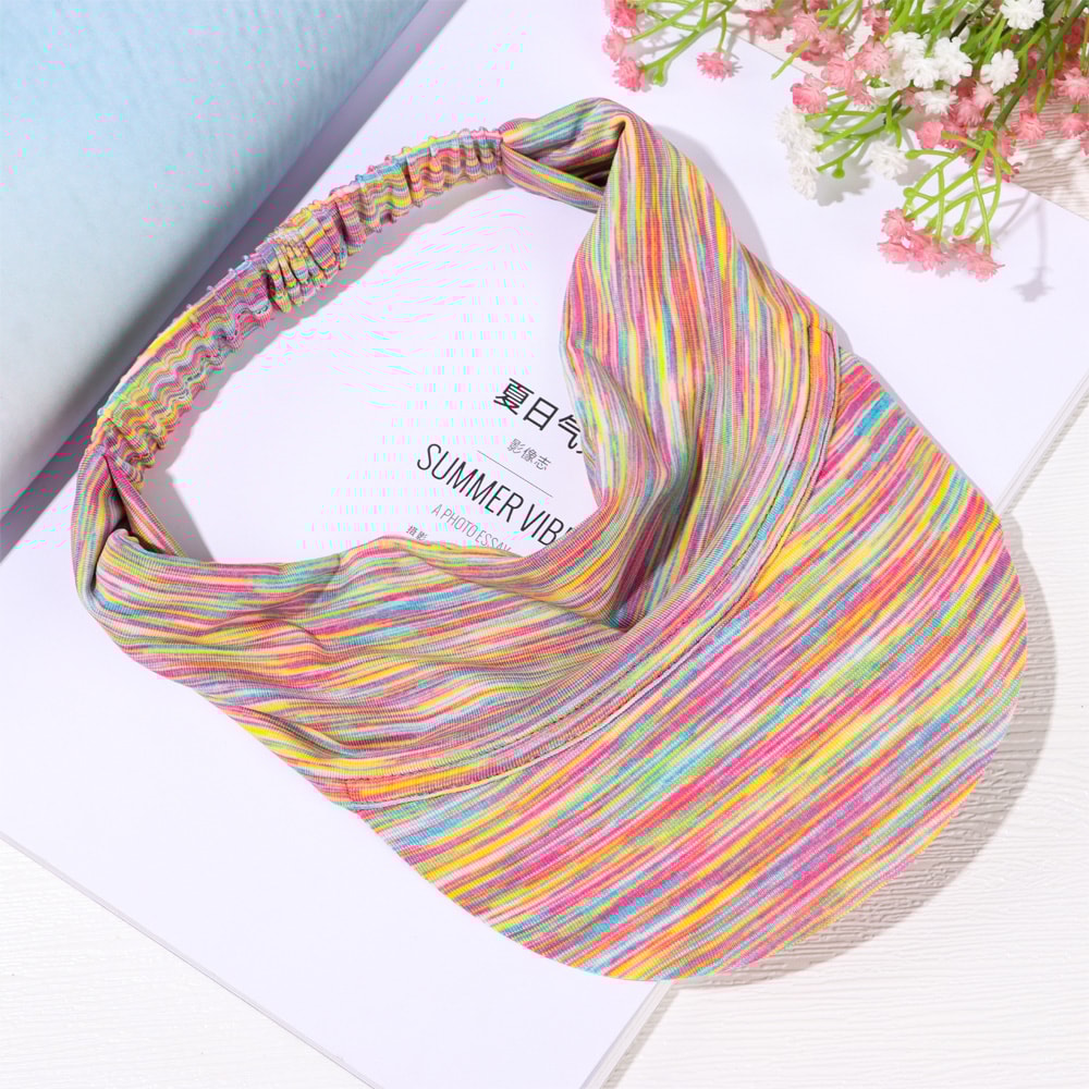 Lightweight Tie Dye Visor Outdoor Sunscreen Hat for Women and Men, Adjustable Quick Dry Golf Cap