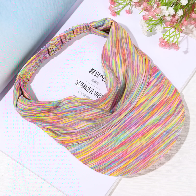 Lightweight Tie Dye Visor Outdoor Sunscreen Hat for Women and Men, Adjustable Quick Dry Golf Cap