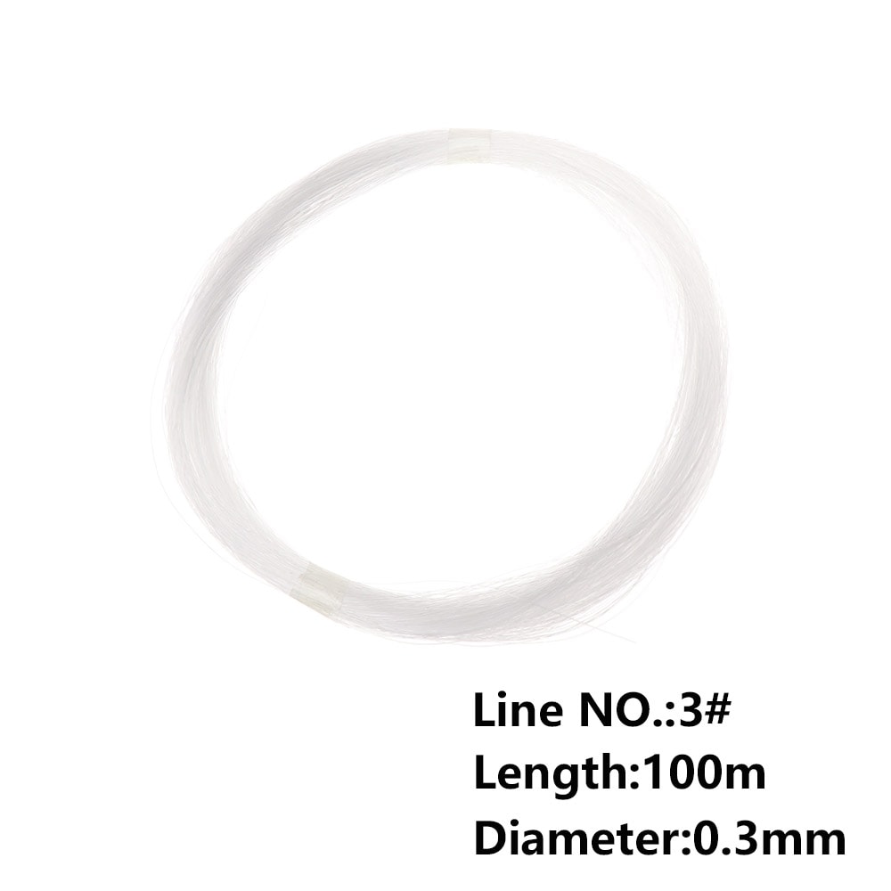 Clear Fly Fishing Line, Feet Tapered Super Strong Leader Nylon, Tackle Backing String for Fishing Gear