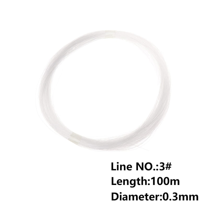 Clear Fly Fishing Line, Feet Tapered Super Strong Leader Nylon, Tackle Backing String for Fishing Gear