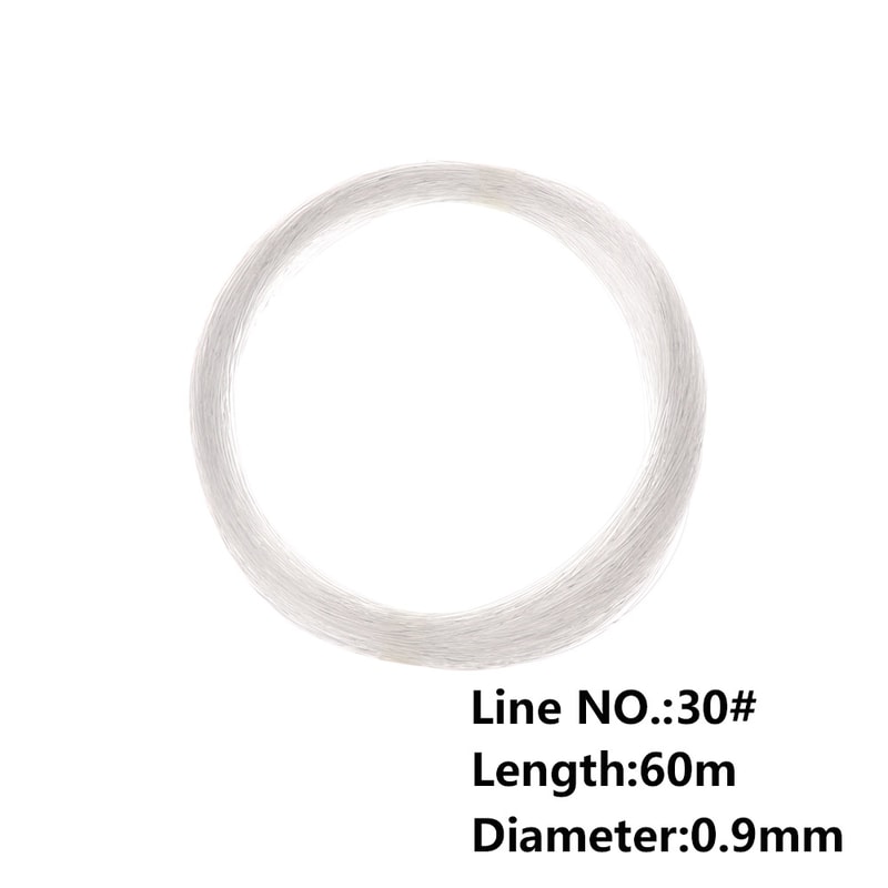 Clear Fly Fishing Line, Feet Tapered Super Strong Leader Nylon, Tackle Backing String for Fishing Gear